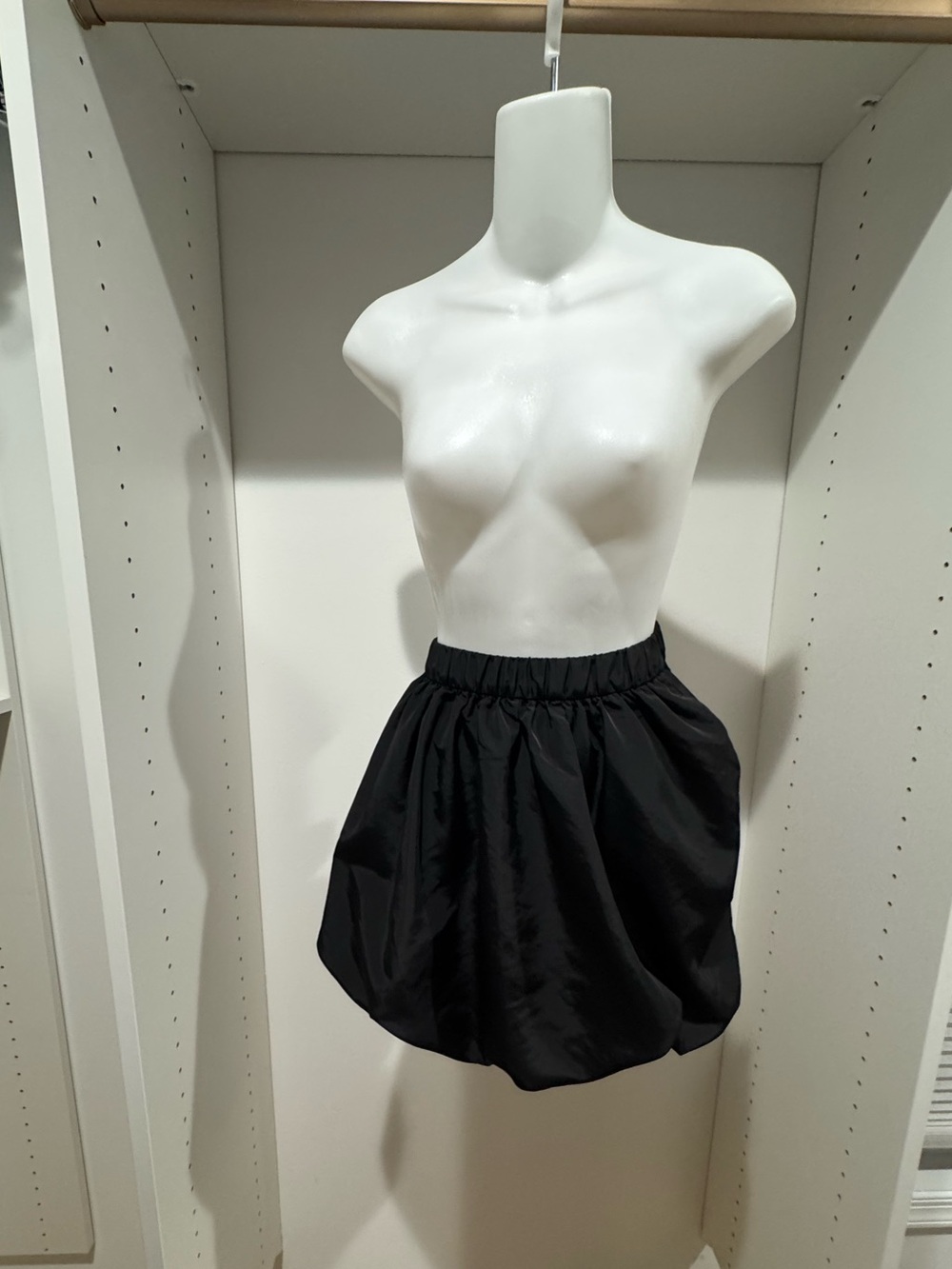 Express Black Bubble Mini Skirt